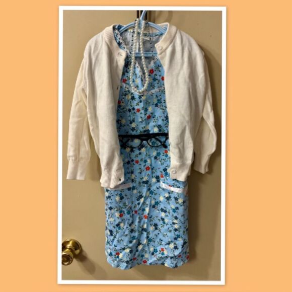 Old Lady Dress Up for Kids - 100th Day School Granny Wig Accessories Outfit - Picture 1 of 4